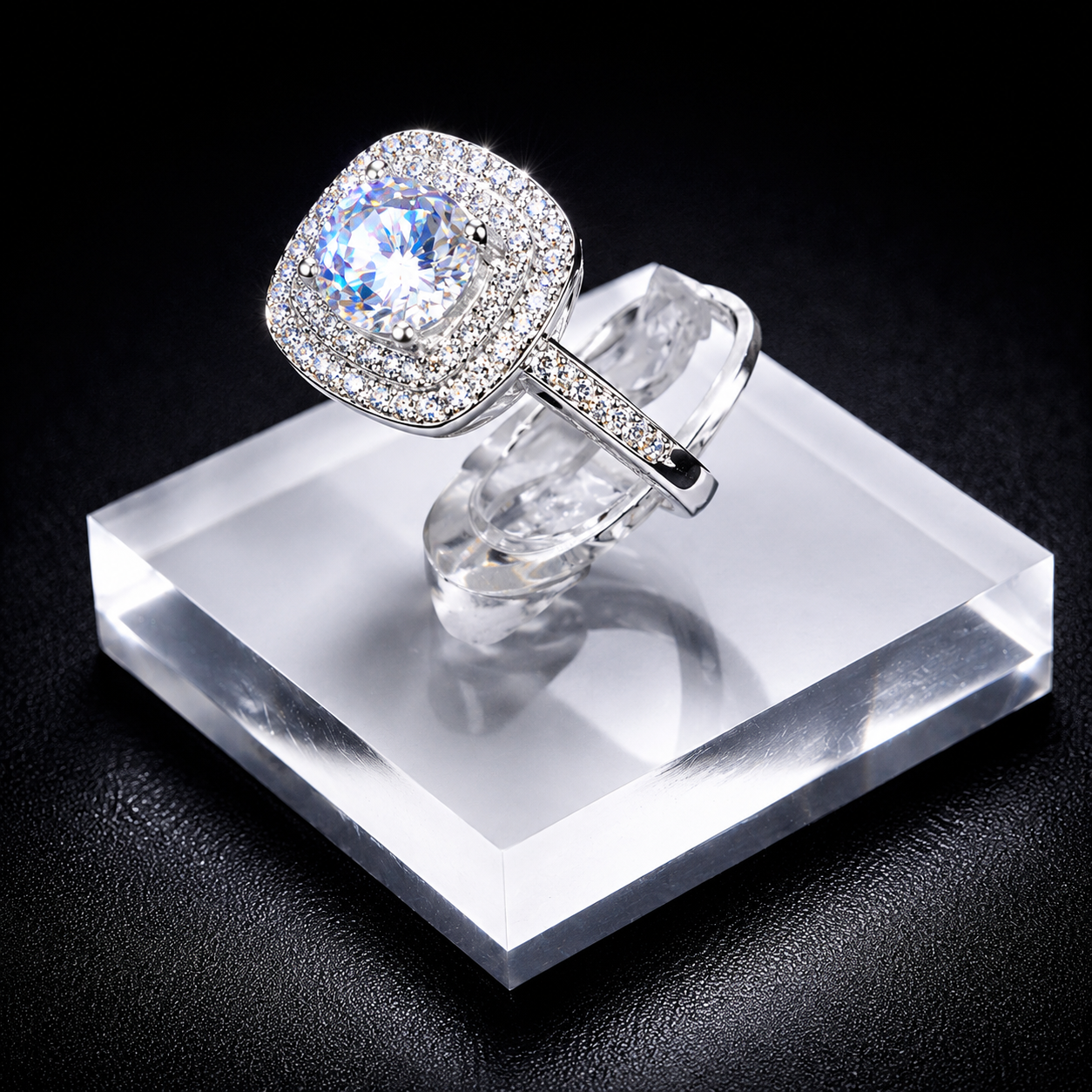 925 Silver Ring with Simulated Diamond