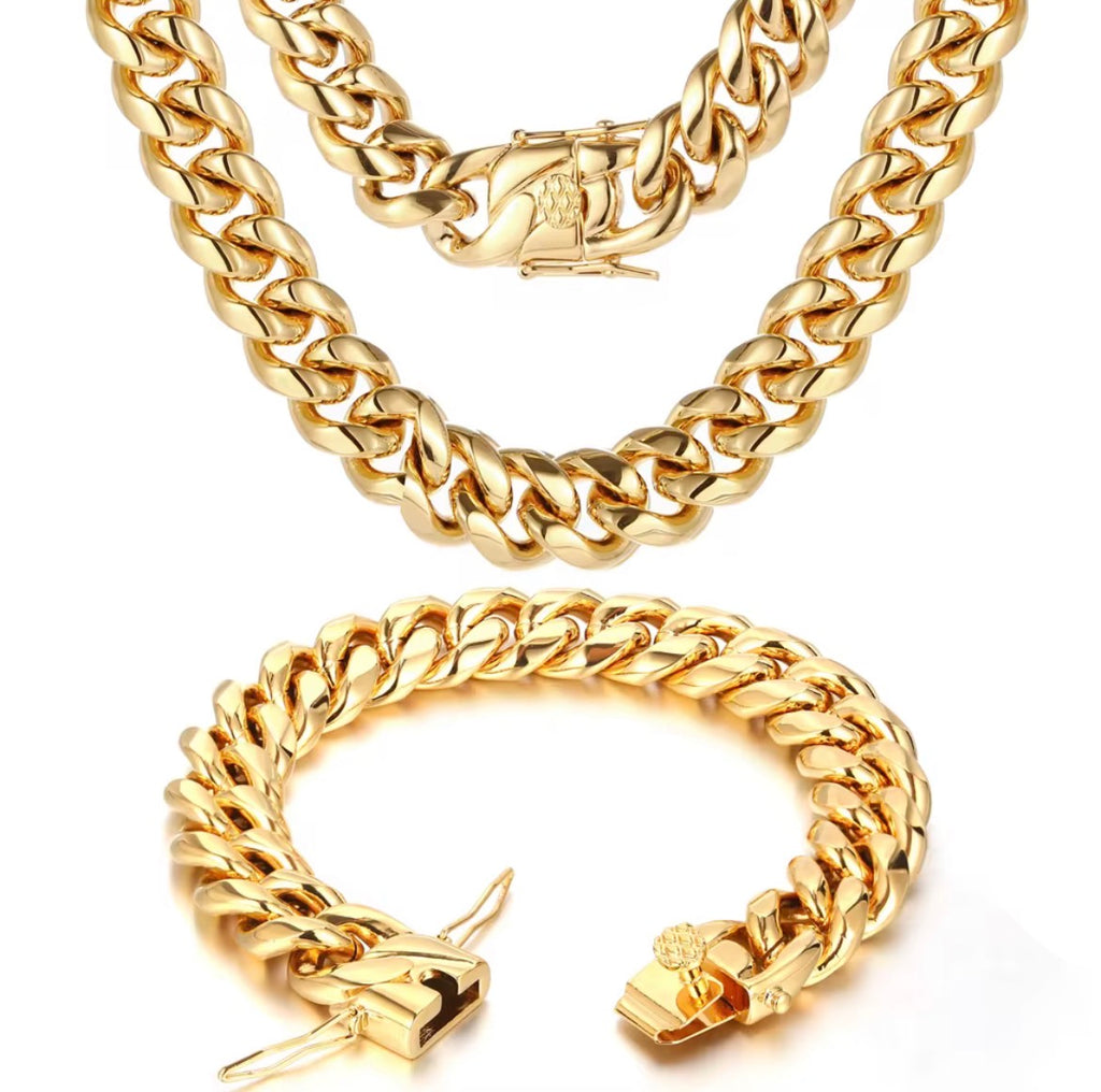 Italy 18K Gold-filled Miami Cuban Link Bracelet – Heavy & Premium Finish
