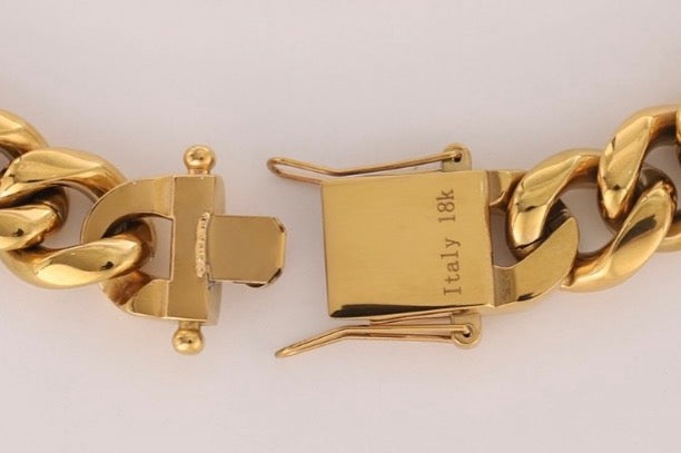 Italy 18K Gold-filled Miami Cuban Link Bracelet – Heavy & Premium Finish