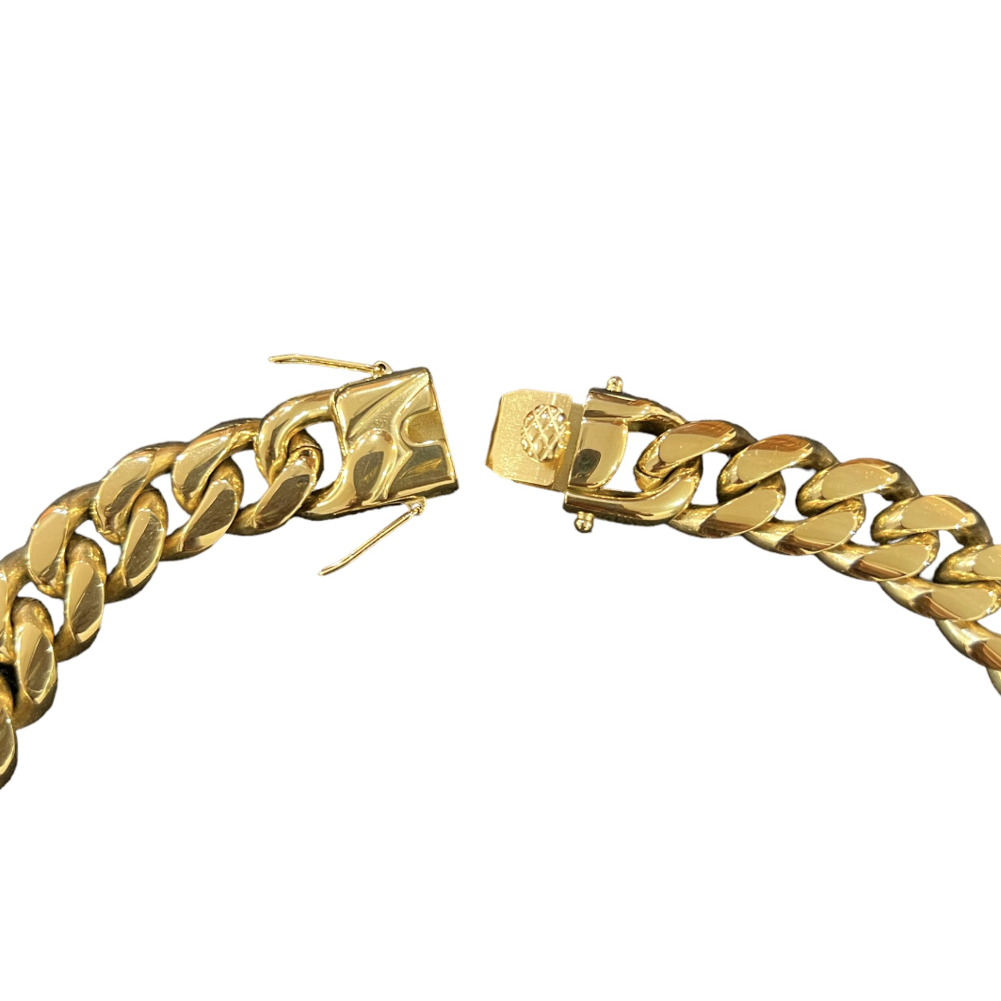 Italy 18K Gold-filled Miami Cuban Link chain men 12mm Necklace