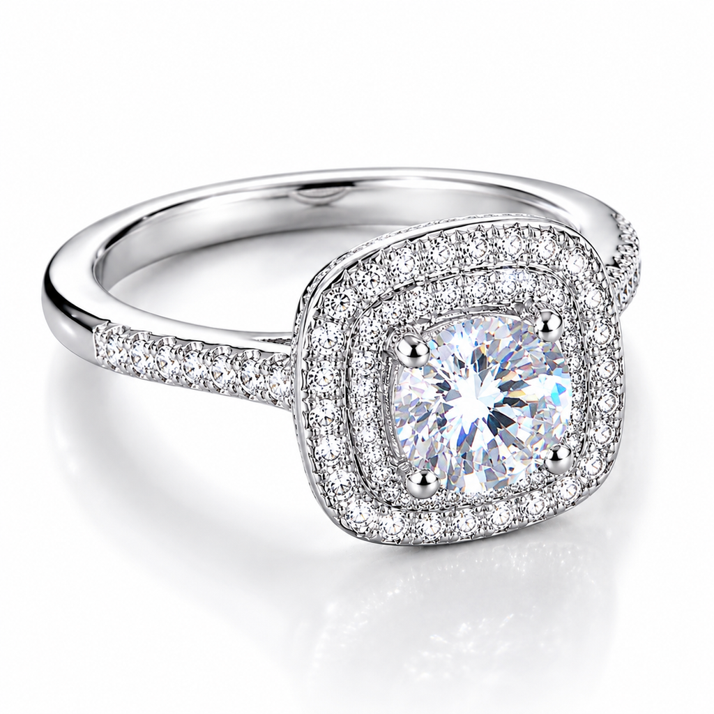925 Silver Ring with Simulated Diamond