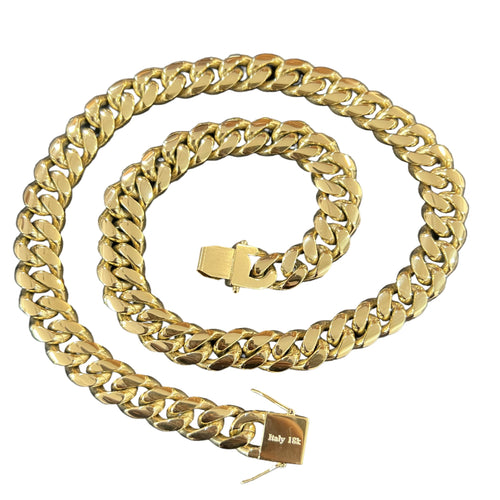 18K Gold Miami Cuban Link Necklace