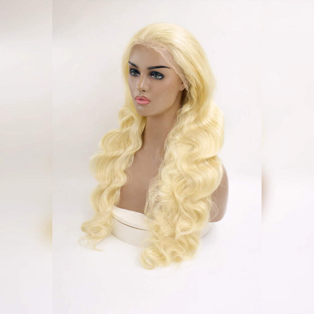 13x4 HD Lace Front Wig – 100% Virgin Indian Hair – Glue less, Pre-Bleached Knots