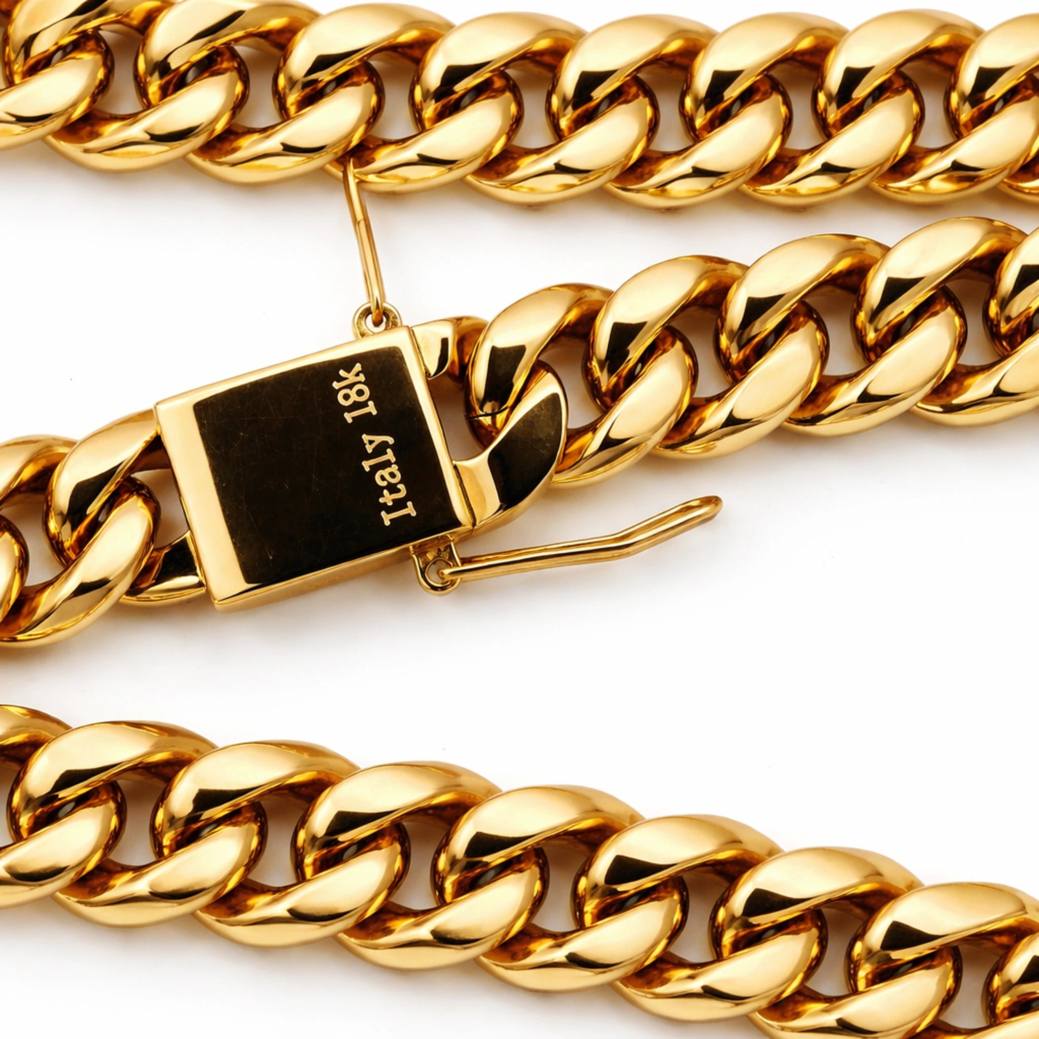 Italy 18K Gold-filled Miami Cuban Link Necklace
